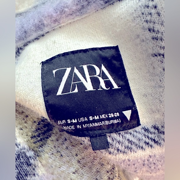 Zara Plaid Lavender and Green Shacket (S/M) - Picture 4 of 6